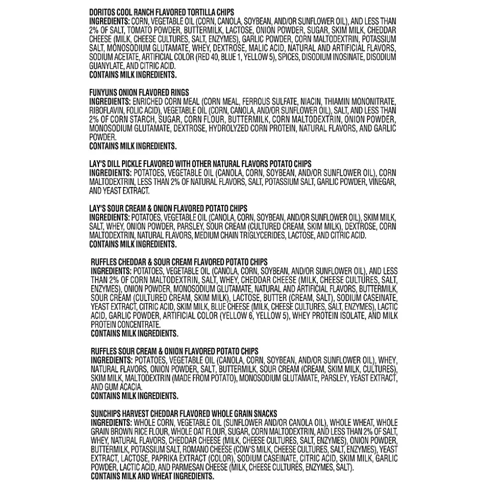 Frito-Lay Cool And Tangy Mix Variety Pack, 1 Oz, Total Qty 50