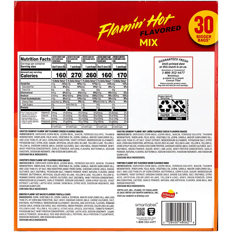 Frito-Lay® Flamin' Hot Mix, Box Of 30