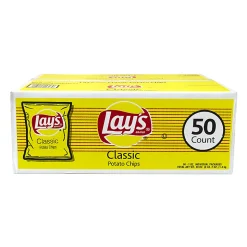 Frito-Lay® Original Lay's® Potato Chips, 1 Oz, Box Of 50 Bags