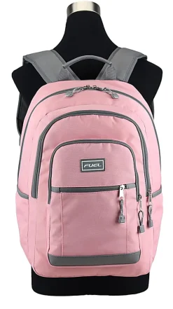 Fuel Rider Sport Bungee Backpack With 15.5” Laptop Compartment, Pink
