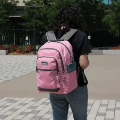 Fuel Rider Sport Bungee Backpack With 15.5” Laptop Compartment, Pink