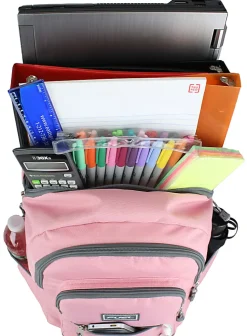 Fuel Rider Sport Bungee Backpack With 15.5” Laptop Compartment, Pink