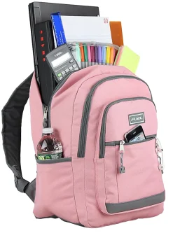Fuel Rider Sport Bungee Backpack With 15.5” Laptop Compartment, Pink