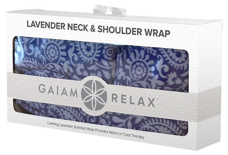 Gaiam Relax Neck And Shoulder Wrap, 10-3/4"H x 5-3/4"W x 2"D, Purple