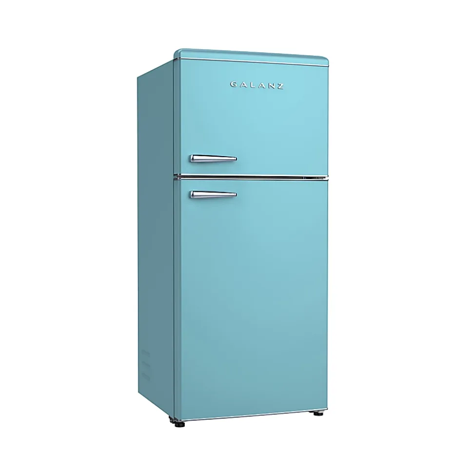 Galanz Retro 18 Cu. Ft. Dual Door Refrigerator, Retro Blue, Total Qty 1