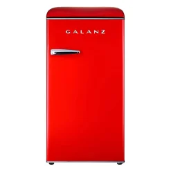 Galanz Retro 3.3 Cu. Ft. Single Door Refrigerator, Red, Total Qty 1