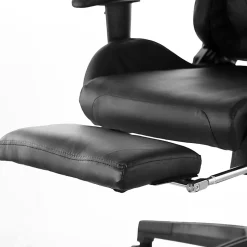 GameFitz Ergonomic Faux Leather Gaming Chair, Black