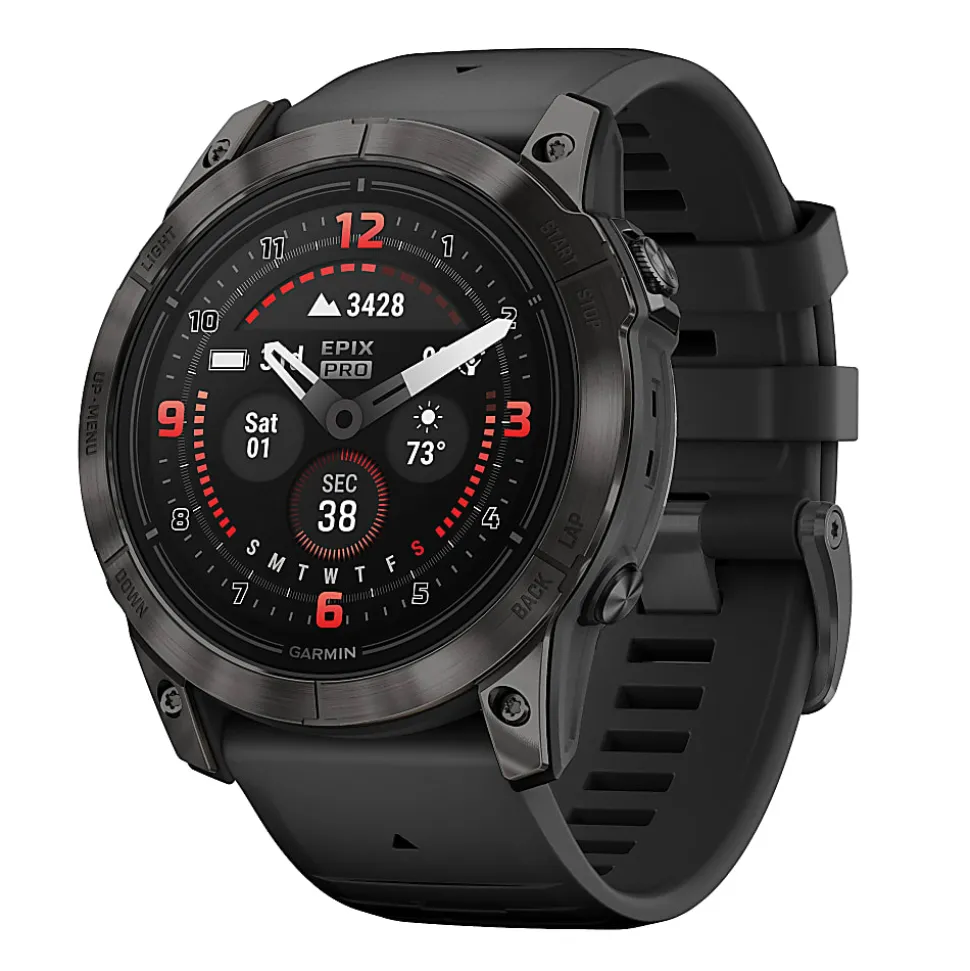Garmin epix Pro (Gen 2) Sapphire Edition Smartwatch with 51 mm Case, Carbon Gray/Black