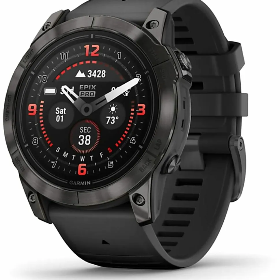 Garmin epix Pro (Gen 2) Sapphire Edition Smartwatch with 51 mm Case, Carbon Gray/Black