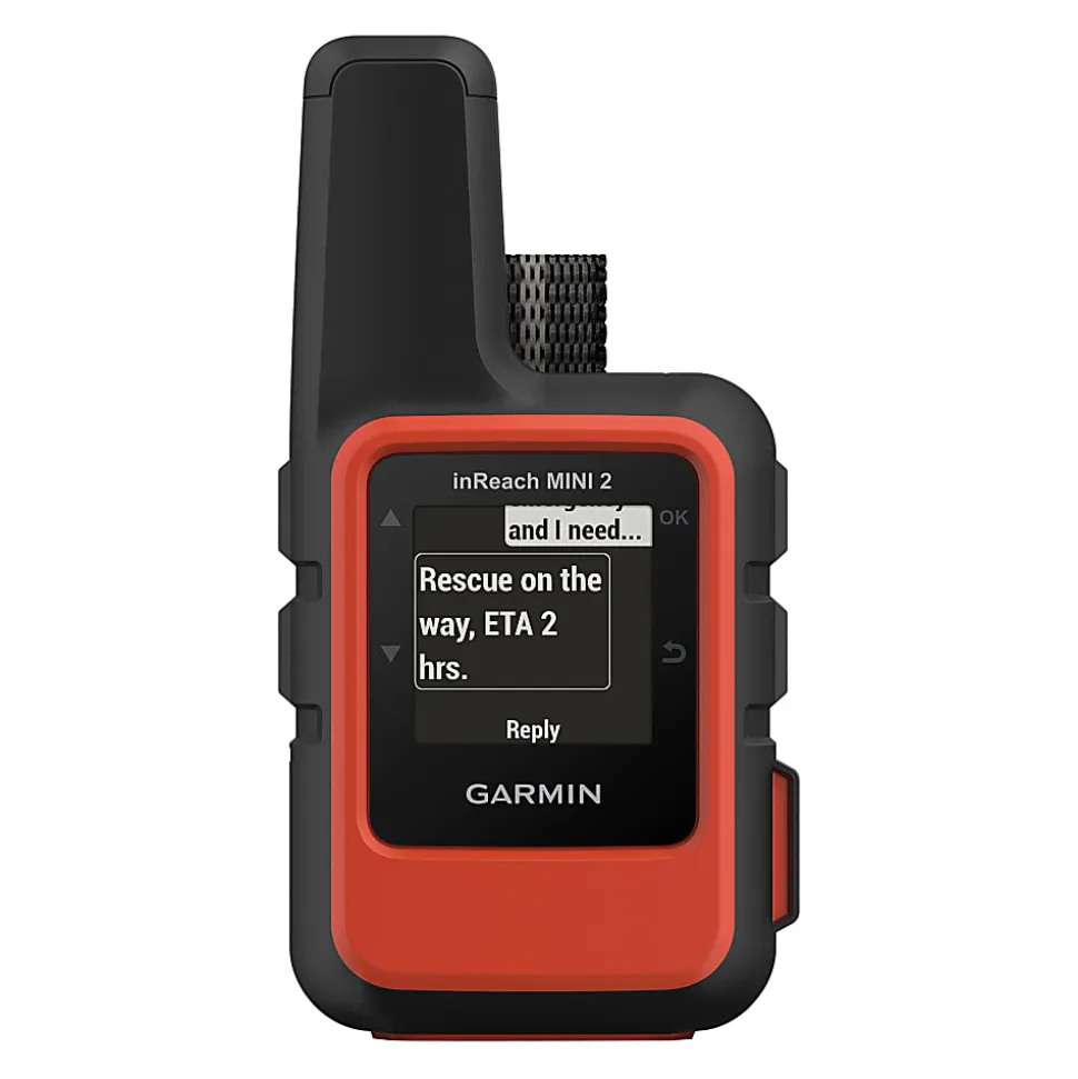Garmin inReach Mini 2 Compact Satellite Communicator, 010-02602-00, 2.2"H x 4.8"W x 5.4"D, Flame Red