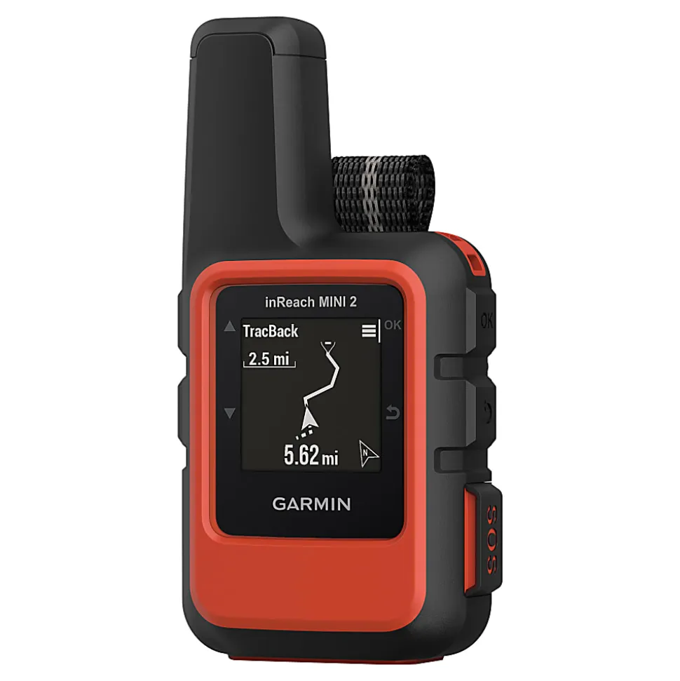 Garmin inReach Mini 2 Compact Satellite Communicator, 010-02602-00, 2.2"H x 4.8"W x 5.4"D, Flame Red