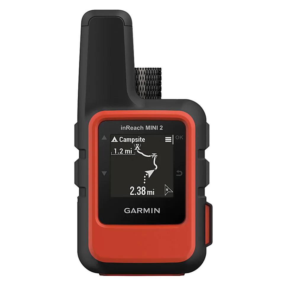 Garmin inReach Mini 2 Compact Satellite Communicator, 010-02602-00, 2.2"H x 4.8"W x 5.4"D, Flame Red