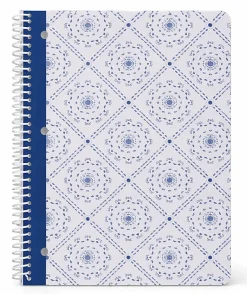 Gartner Studios Spiral Notebook, 8" x 10-1/2", 1 Subject, College Ruled, 70 Sheets, Navy Tile