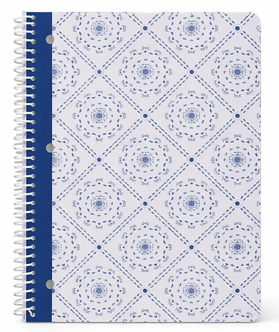 Gartner Studios Spiral Notebook, 8" x 10-1/2", 1 Subject, College Ruled, 70 Sheets, Navy Tile