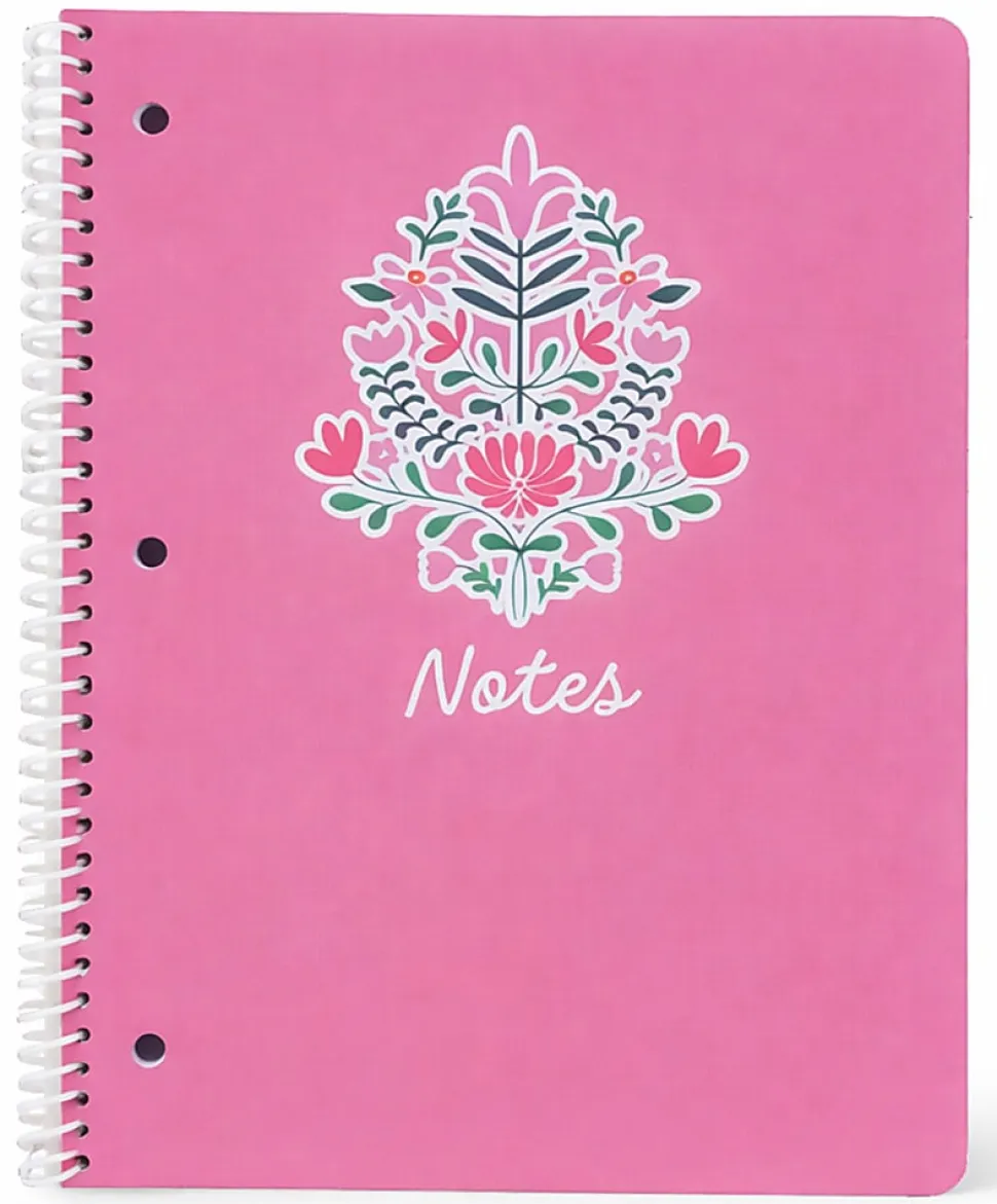 Gartner Studios Spiral Notebook, 8" x 10-1/2", 1 Subject, College Ruled, 70 Sheets, Blossoms Notes