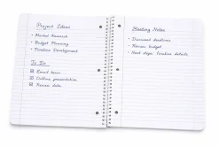 Gartner Studios Spiral Notebook, 8" x 10-1/2", 1 Subject, College Ruled, 70 Sheets, Blossoms Notes