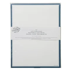Gartner™ Studios Stationery, 8 1/2" x 11", Navy/White, Pack Of 100 Sheets
