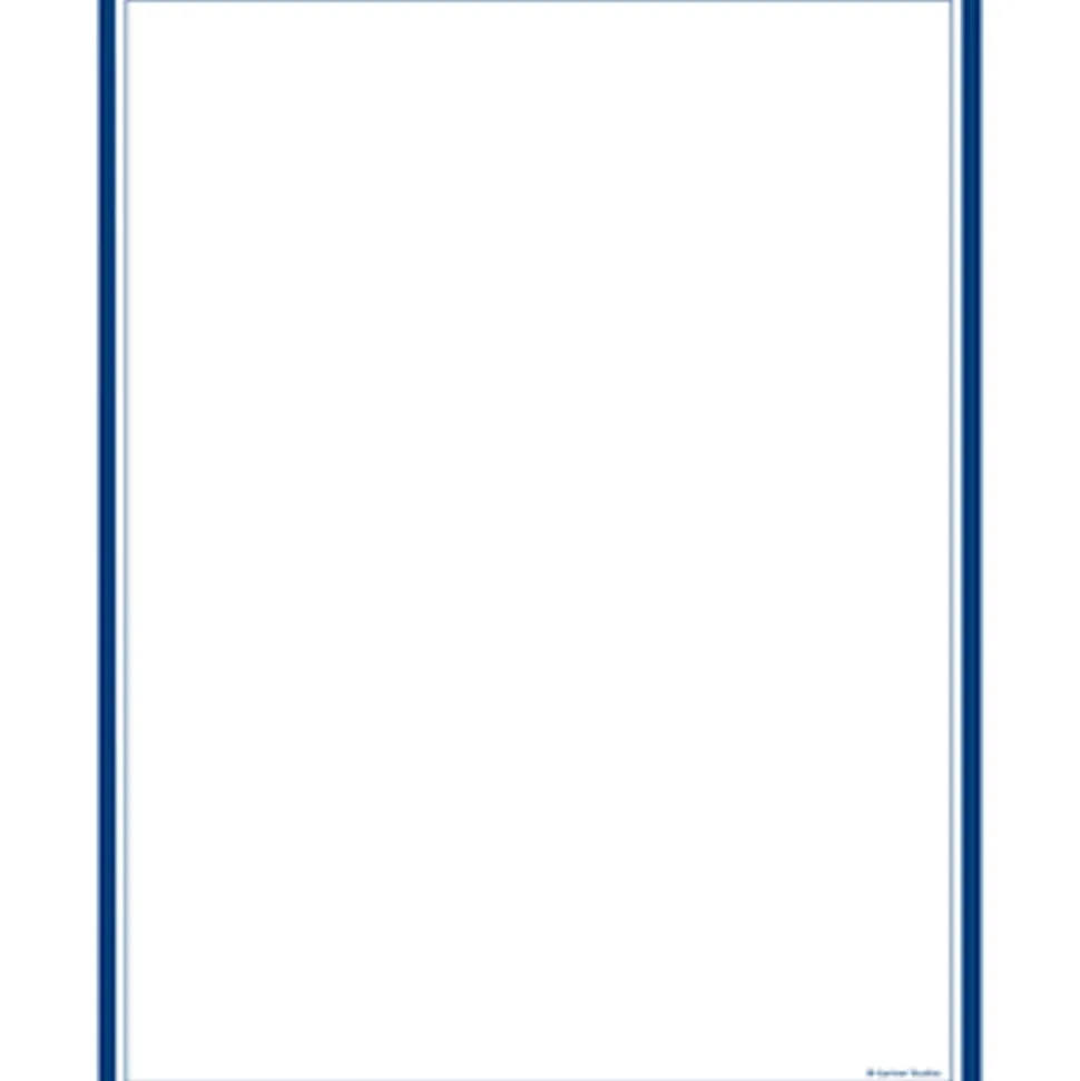 Gartner™ Studios Stationery, 8 1/2" x 11", Navy/White, Pack Of 100 Sheets