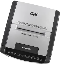 GBC AutoFeed+ Office Shredder, 300X, Super Cross-Cut, 300 Sheets - Continuous Shredder - Super Cross Cut - 10 Per Pass -  - WSM1757608