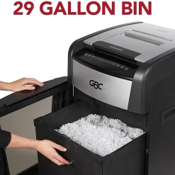 GBC® AutoFeed+ 600-Sheet Cross-Cut Automatic Shredder, Black, WSM1757510