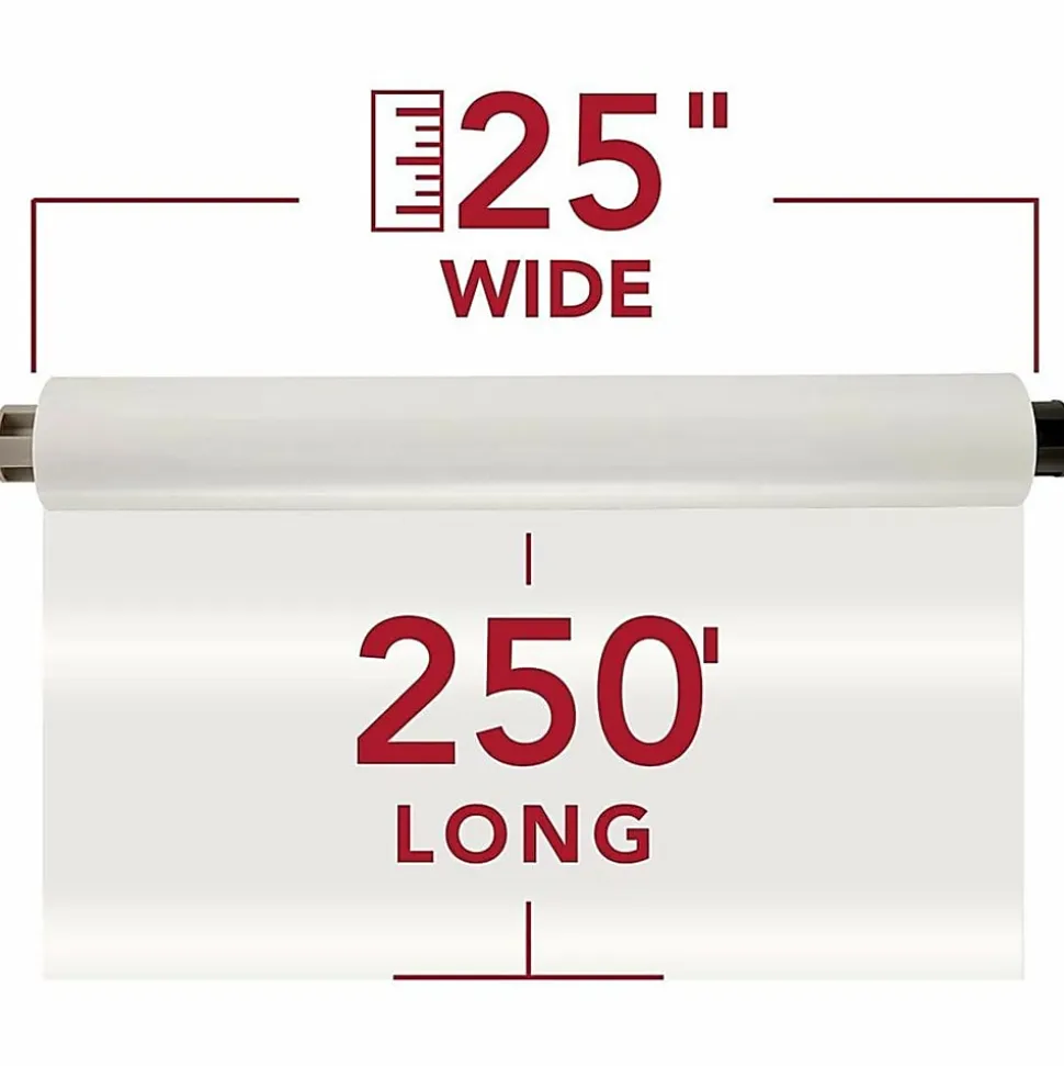 GBC EZLoad NAP II Low Temp Laminating Roll Film - Laminating Pouch/Sheet Size: 25"x 250 ft x 3 mil Thickness - Glossy - 1" Core - Clear - 2 / Carton