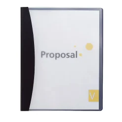 GBC® Report Cover With Hidden Swing Clip, Black