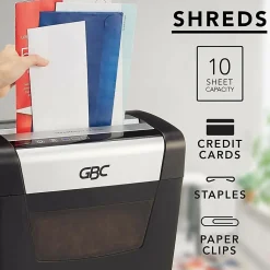 GBC ShredMaster PX10-06 Super Cross-Cut Paper Shredder - Non-continuous Shredder - Super Cross Cut - 10 Per Pass - - 1757405