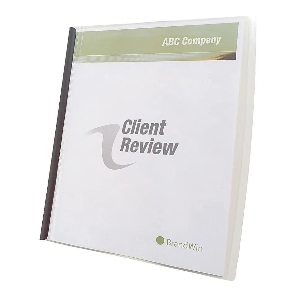 GBC® Slide 'n Bind Report Covers, 8 1/2" x 11", Clear, Pack Of 10