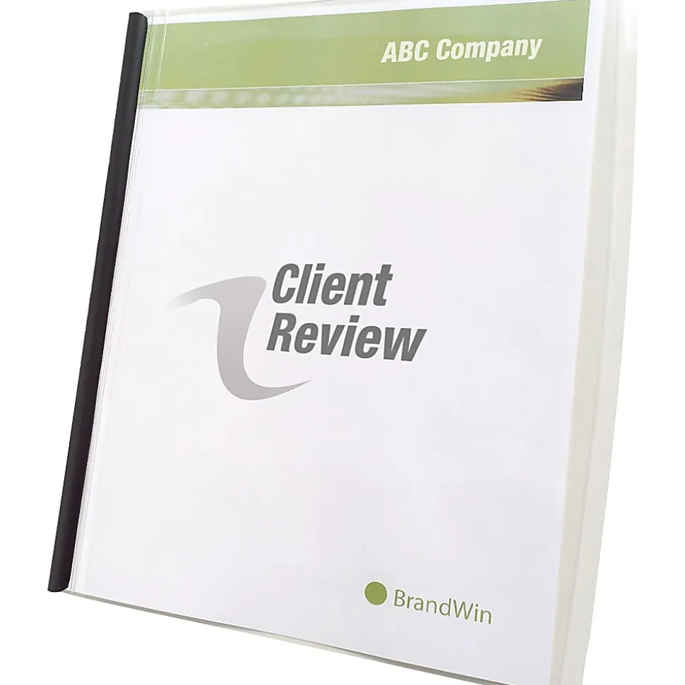 GBC® Slide 'n Bind Report Covers, 8 1/2" x 11", Clear, Pack Of 10