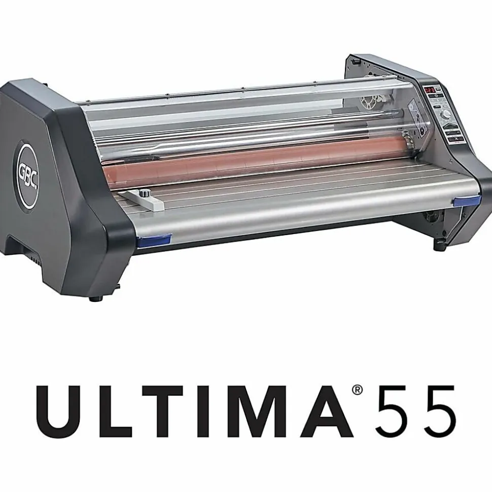 GBC Ultima 55 Thermal Roll EZ Load Laminator, Roll, 27" Lamination Width, 1" Core Diameter, 14"H x 35"W x 21"D