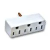 GE Grounding Triple Tap, White