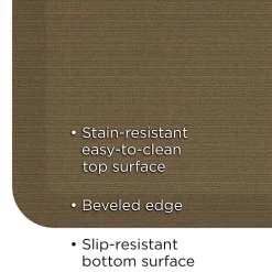 GelPro Designer Comfort Polyurethane Anti-Fatigue Mat For Hard Floors, 20” x 30”, Grasscloth Khaki