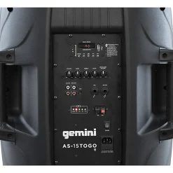 Gemini Portable Bluetooth PA Speaker With Integrated Mixer & Wired Microphone, Black, AS-15TOGO