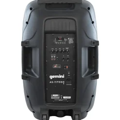 Gemini Portable Bluetooth PA Speaker With Integrated Mixer & Wired Microphone, Black, AS-15TOGO