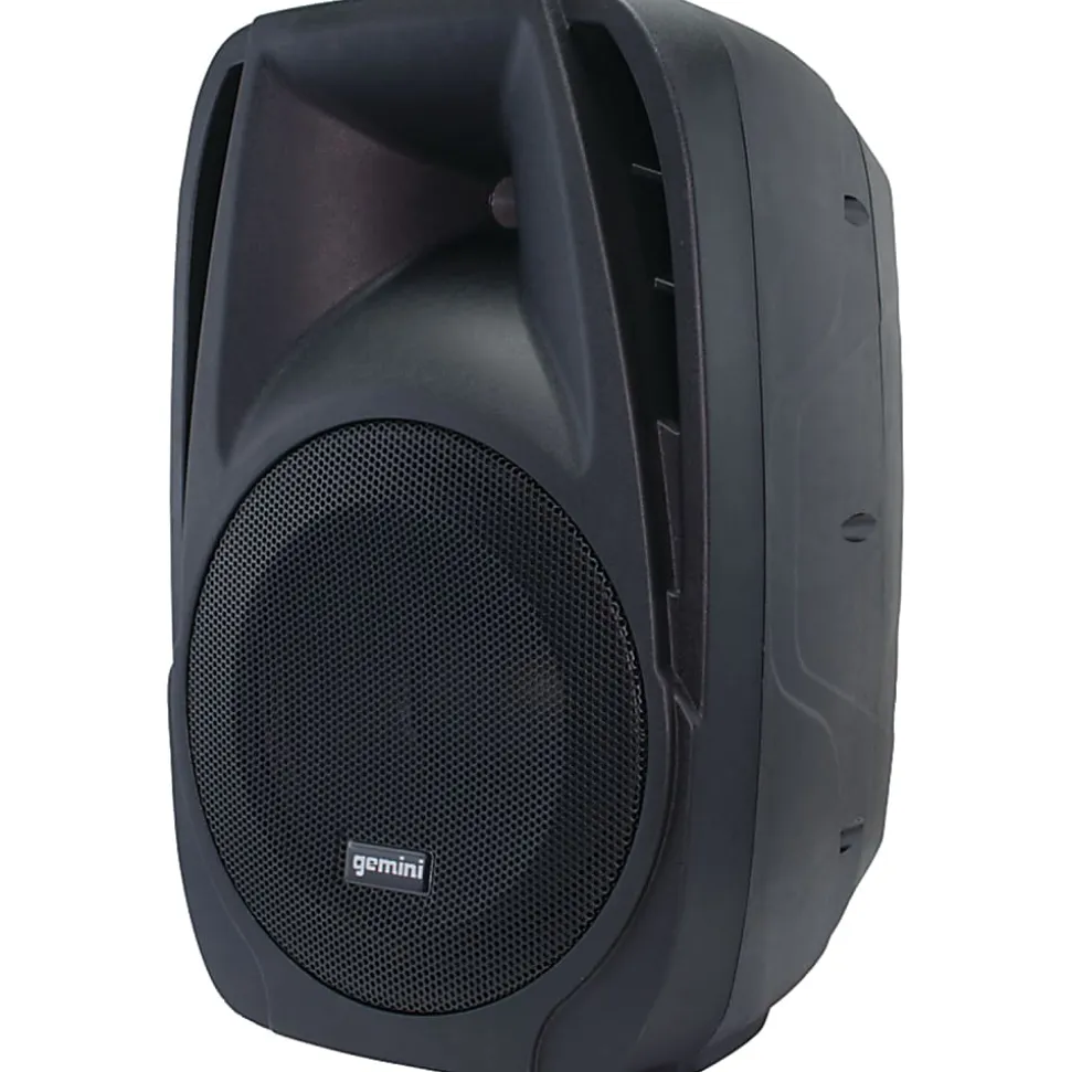Gemini Sound Bluetooth Portable PA System With Speakers, Mixer & Wired Microphone, Black, ES-210MXBLU