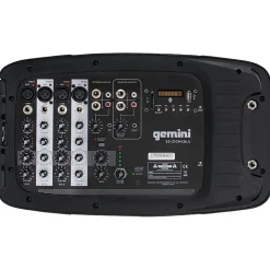 Gemini Sound Bluetooth Portable PA System With Speakers, Mixer & Wired Microphone, Black, ES-210MXBLU