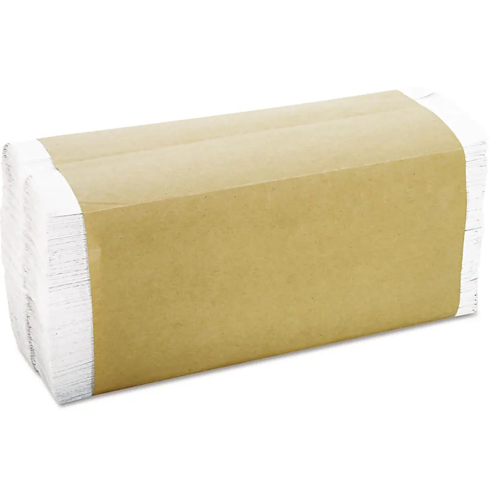 General Supply C-Fold Towels, 1-Ply, 11 x 10.13, White, 198/Pack, 12 Packs/Carton