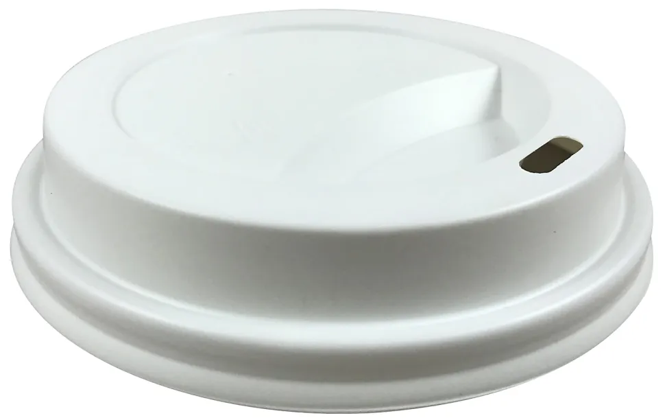 Generic Paper Cups Disposable Cup Lids, Double-Wall, 8 Oz, White, Case Of 1,000