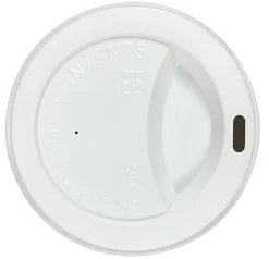 Generic Paper Cups Disposable Cup Lids, Double-Wall, 8 Oz, White, Case Of 1,000