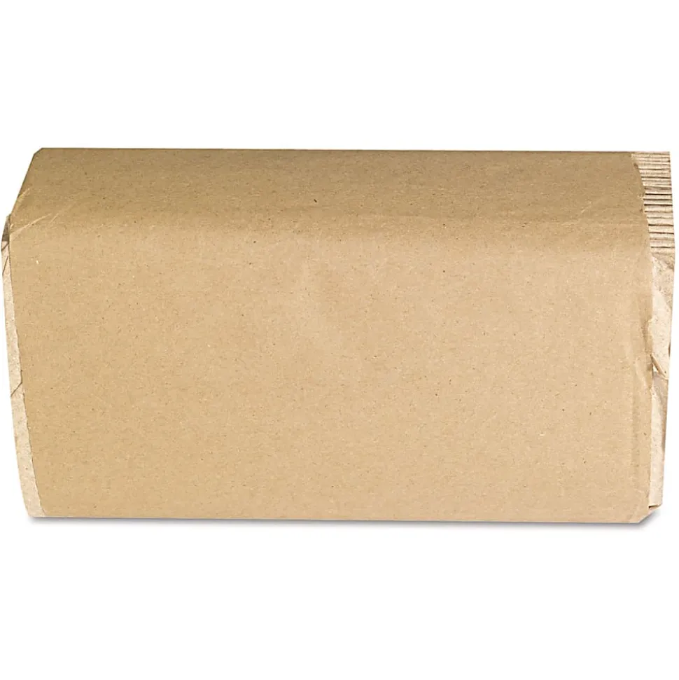 GEN Folded Singlefold Paper Towels, 9 x 9.45, Natural, 250/Pack, 16 Packs/Carton