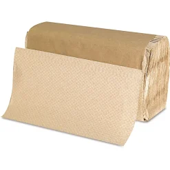 GEN Folded Singlefold Paper Towels, 9 x 9.45, Natural, 250/Pack, 16 Packs/Carton