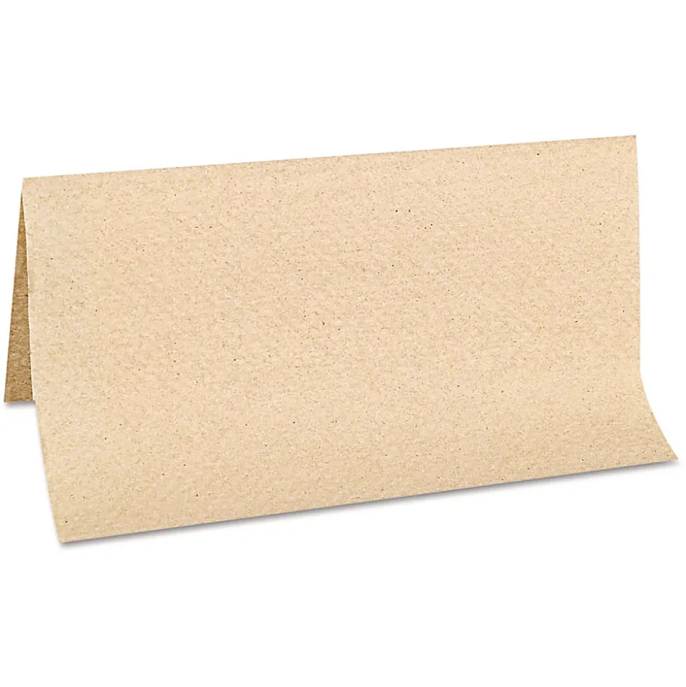 GEN Folded Singlefold Paper Towels, 9 x 9.45, Natural, 250/Pack, 16 Packs/Carton