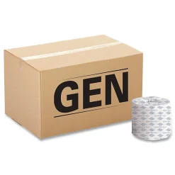 GEN Standard Bath Tissue, Septic Safe, Individually Wrapped Rolls, 1-Ply, White, 1,000 Sheets/Roll, 96 Wrapped Rolls/Carton