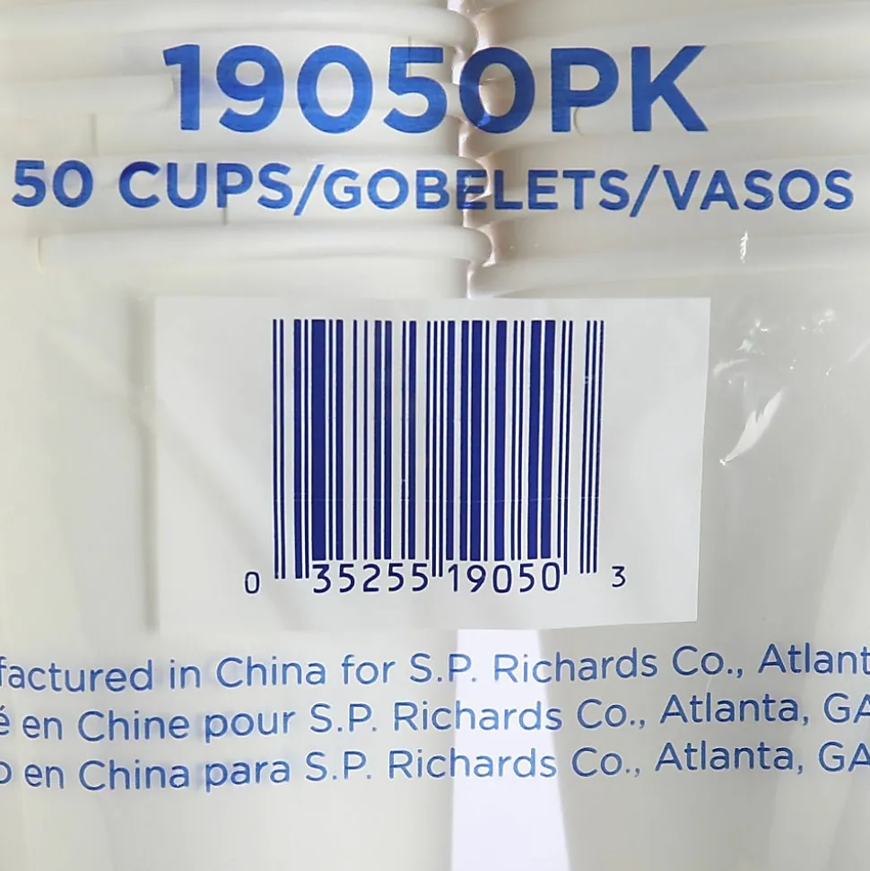 Genuine Joe Disposable Hot Cups, 16 Oz, White, Pack Of 50