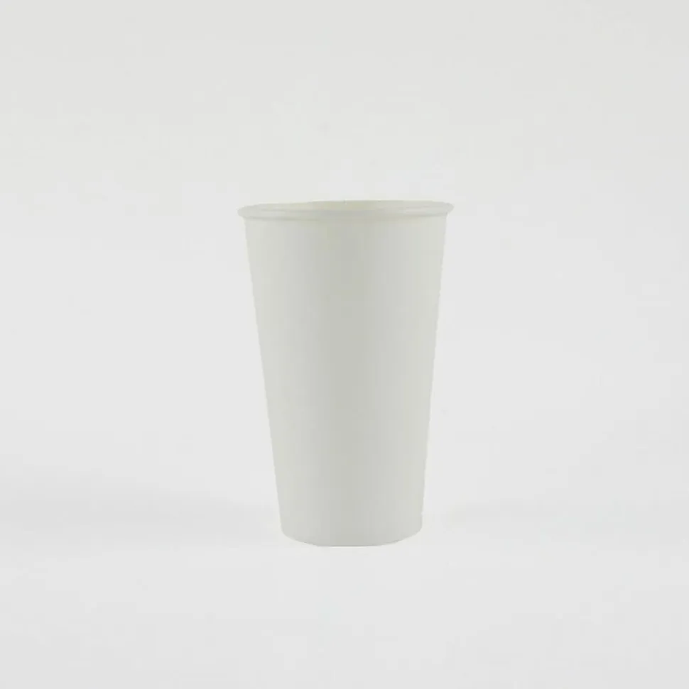 Genuine Joe Disposable Hot Cups, 16 Oz, White, Pack Of 50
