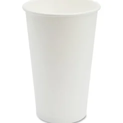 Genuine Joe Disposable Hot Cup - 50 - 16 fl oz - 1000 / Carton - White - Coffee, Hot Drink