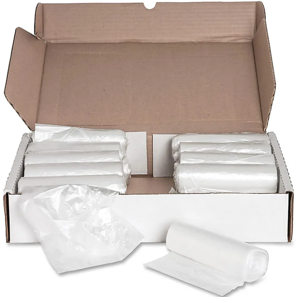 Genuine Joe Economy High-Density Can Liners, 0.55 mil, 55-60 Gallon, Translucent, Carton Of 200