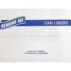 Genuine Joe Economy High-Density Can Liners, 0.24 mil, 16 Gallons, Translucent, Box Of 1,000