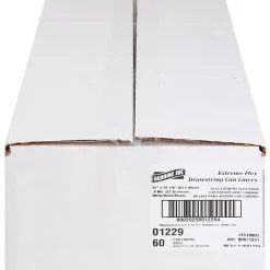 Genuine Joe Flex Drawstring Trash Liners,  0.9 mil, 16 Gallon, White, Box Of 60