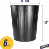 Genuine Joe 6-Gallon Fire-Safe Trash Can, Black